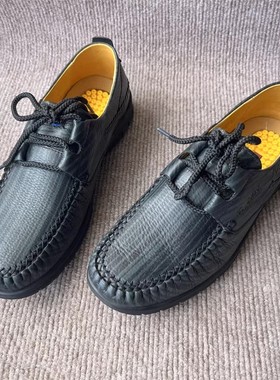 真皮男士休闲皮鞋防滑软底舒适头层牛皮透气系带男鞋爸爸鞋66198