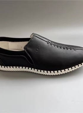 公牛断码真皮男鞋上线鞋皮鞋豆豆鞋一脚蹬男乐福鞋 7A58055W57