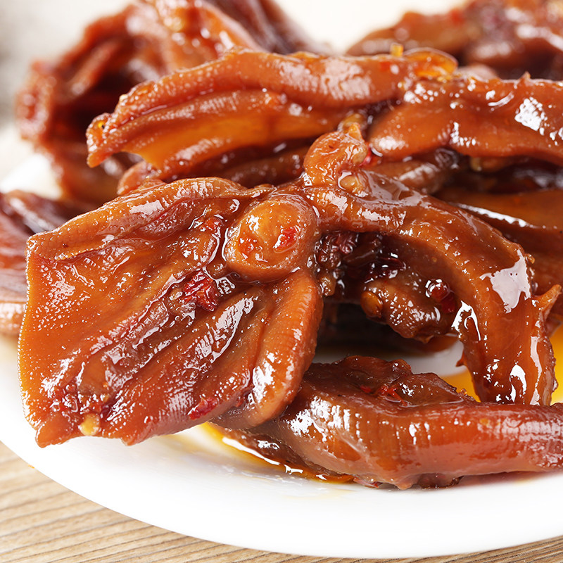 品小样去骨鸭爪无骨鸭掌湖南特产鸭脚零食卤味冷吃麻香辣门店同款