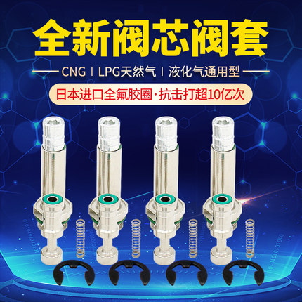 CNG天然气汽车喷轨阀芯阀套筒LPG燃气修理包油改气改装静音配件