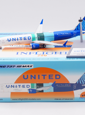 Inflight 1:200 飞机模型 合金 美国联合航空 B737-10 MAX N27602