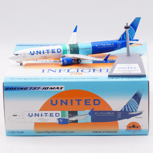 Inflight 1:200 飞机模型 合金 美国联合航空 B737-10 MAX N27602