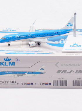 Jcwings 1/200 合金 飞机模型 荷兰航空 ERJ-190STD PH-EZU