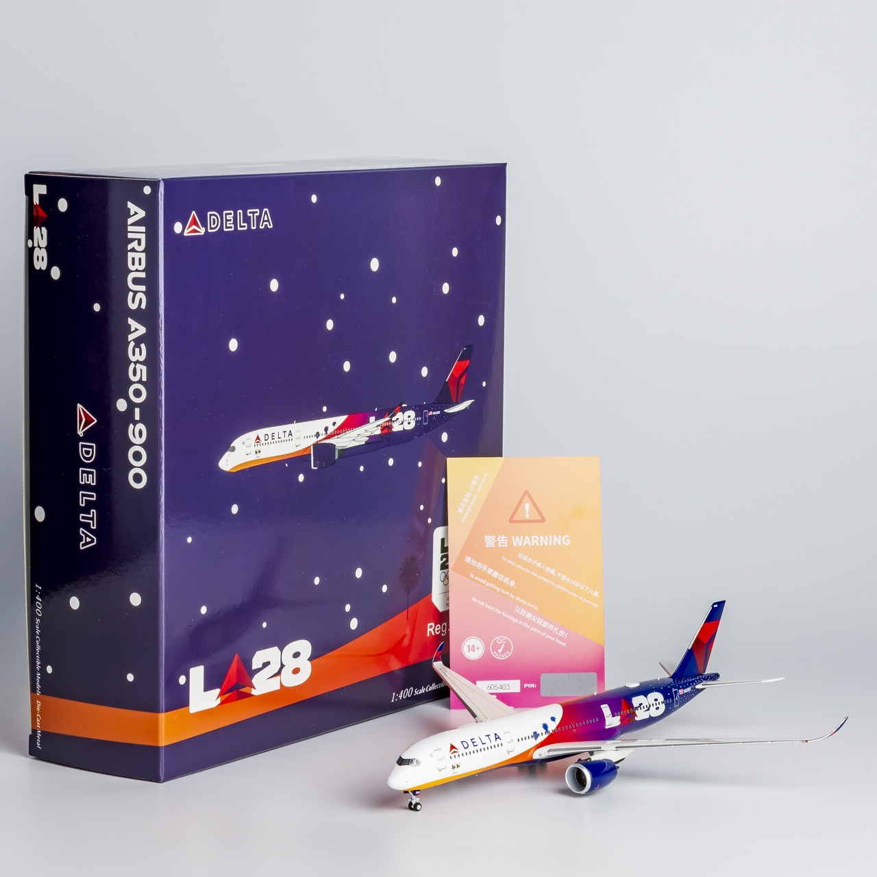NGmodel 1:400合金飞机模型 达美航空A350-900 N522DZ 洛杉矶2028