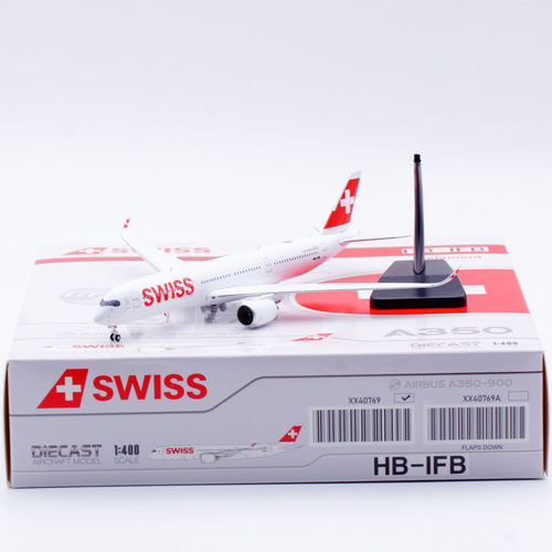 JCwings 合金 飞机模型 1:400 瑞士航空 A350-900 HB-IFB