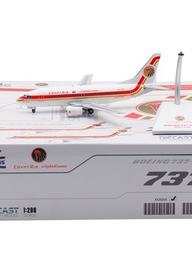 Jcwing 1/200 合金飞机模型 埃及航空 波音B737-500 SU-GBI 客机
