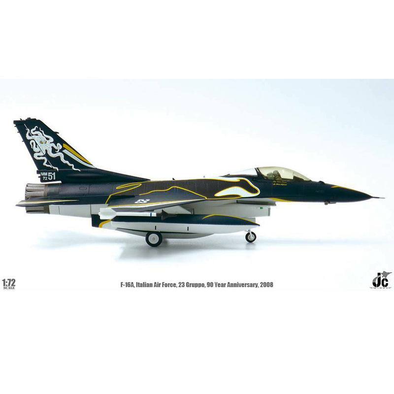 JCWING1/72 合金飞机模型 意大利空军F-16A 战隼战斗机MM7251 F16