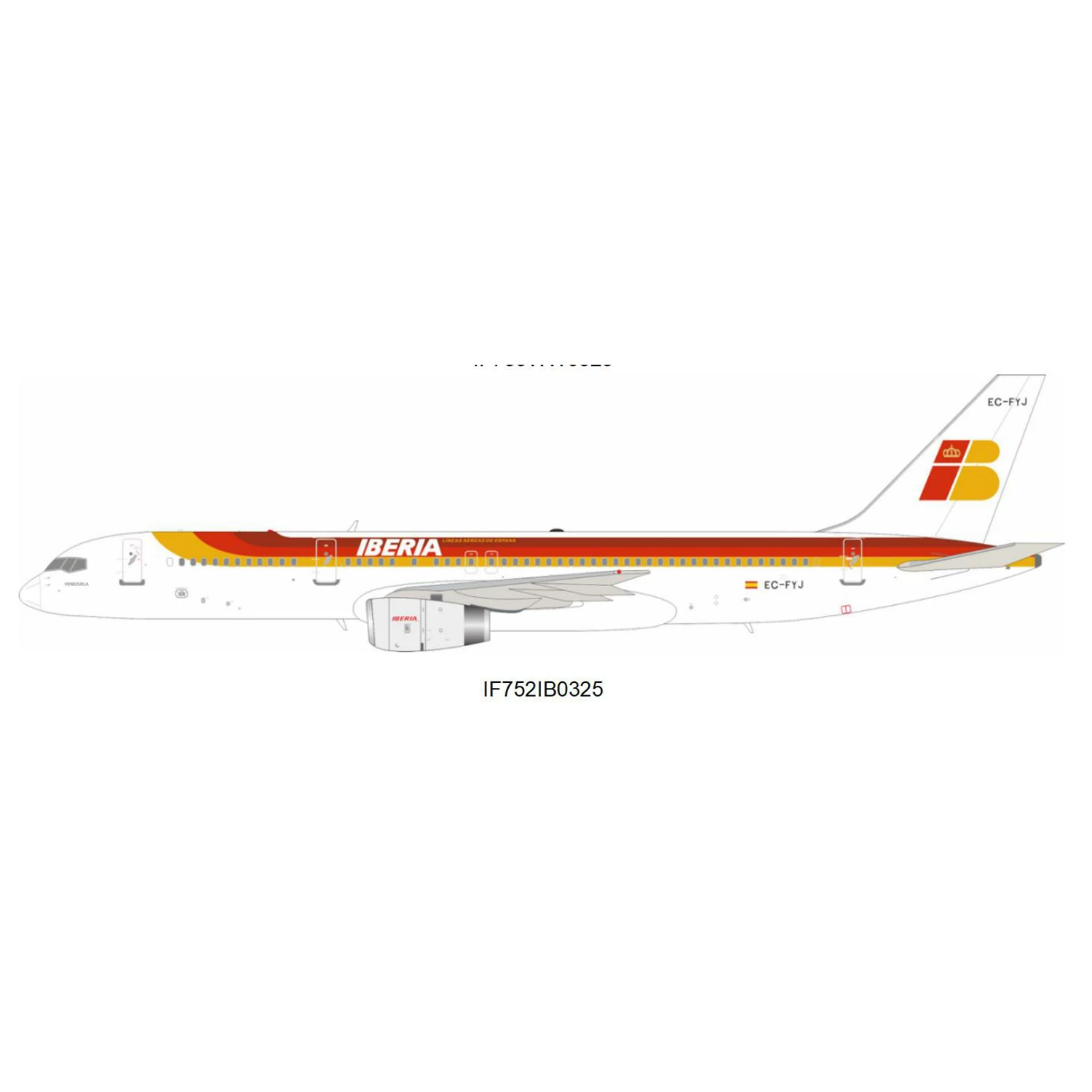 Inflight 1:200 飞机模型 合金 西班牙国家航空 B757-200 EC-FYJ
