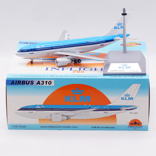 Inflight 1:200 飞机模型 合金 KLM 荷兰航空 空客 A310 PH-AGI