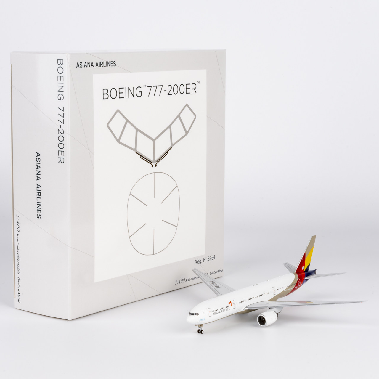 NGmodel 1:400合金飞机模型 韩亚航空B777-200ER  HL8254  HL7791