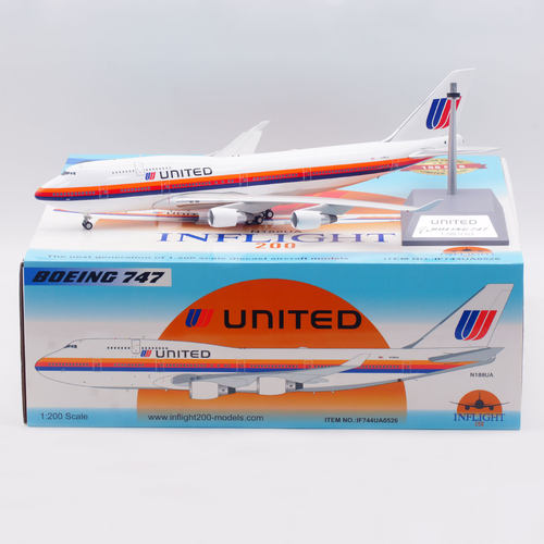 Inflight 1:200 飞机模型 合金 美国联合航空 B747-400 N188UA