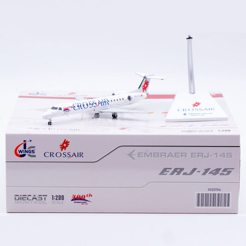 1:200 JC Wings 合金飞机模型 瑞士航空 ERJ-145 HB-JAL