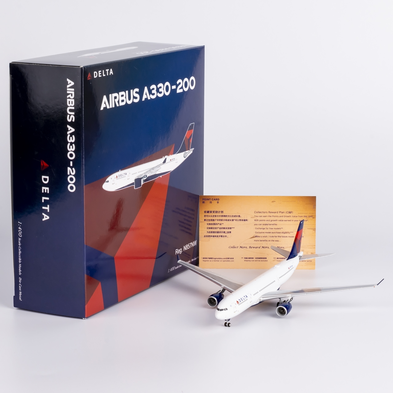 NGmodel 1:400 合金飞机模型 美国达美航空 A330-200 N857NW