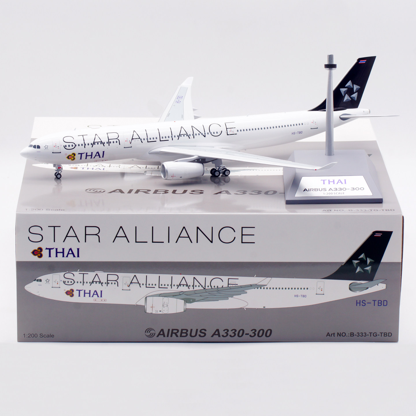 B-Models 1:200 合金飞机模型 波音B757-200 泰国航空 HS-TBD
