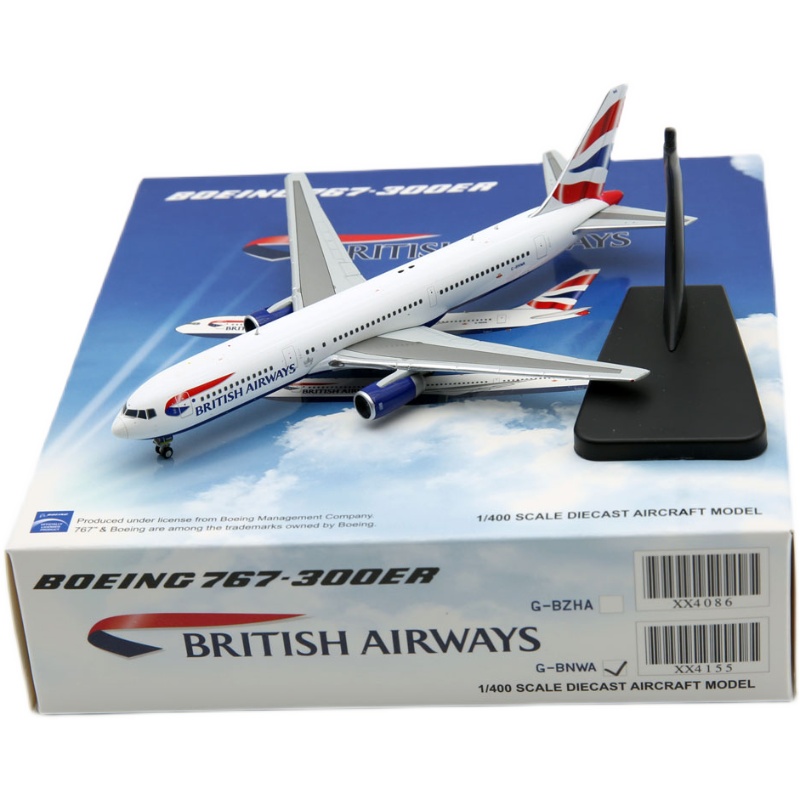 合金飞机模型B767英国航空
