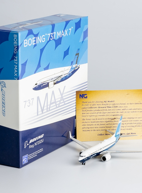 NGmodel 1:400 合金飞机模型 波音原厂 B737 MAX7 N7202U