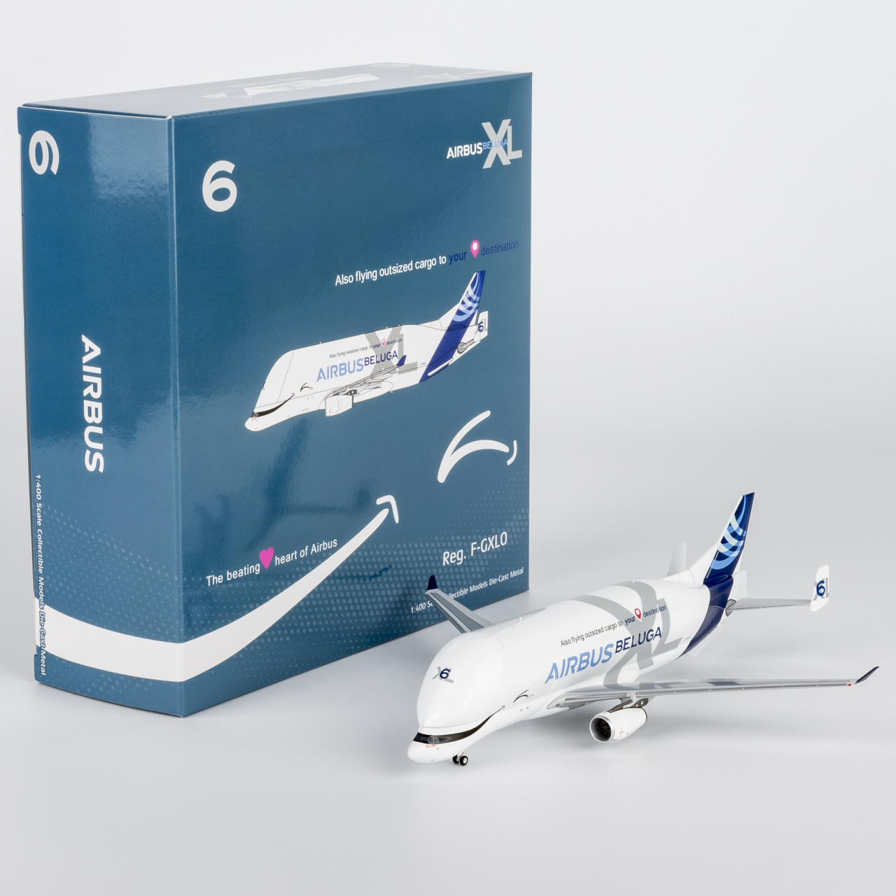 NG 1:400 合金飞机模型 空客超级大白鲸 F-GXLO  不可开舱