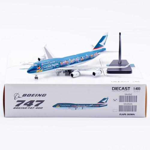 Jcwing 1/400 合金飞机模型 国泰航空 B747-400 B-HOX 精神号