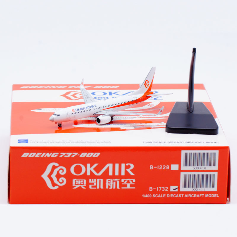 1:400 JC Wings 合金 客机模型 奥凯航空 B737-800 B-1732