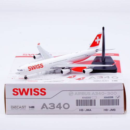 1:400 JC Wings 合金 客机模型 瑞士航空 A340-300 Zurich HB-JMB