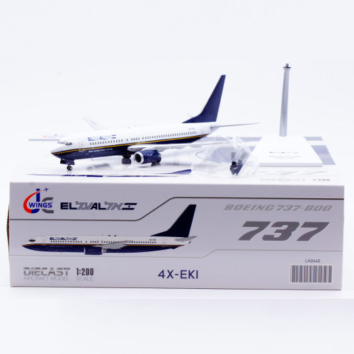 Jcwings 1/200 合金飞机模型 以色列航空 B737-800 4X-EKI