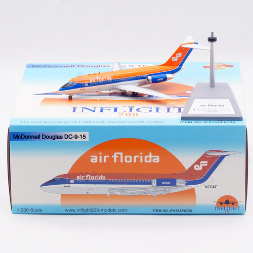 Inflight 1:200 飞机模型合金 佛罗里达航空 麦道DC-9-15RC N70AF