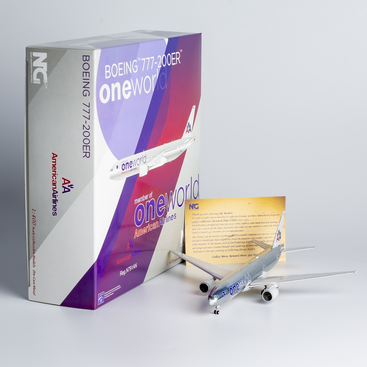 合金飞机模型美国航空B777