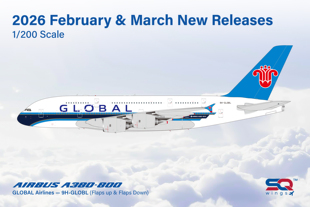 200 GLOBL A380 英国环球航空 Wings 合金飞机模型