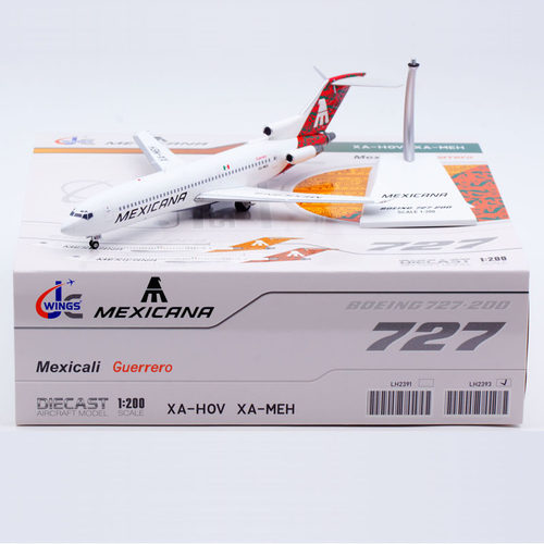 Jcwings 1/200 合金飞机模型 墨西哥航空 波音B727-200 XA-MEH