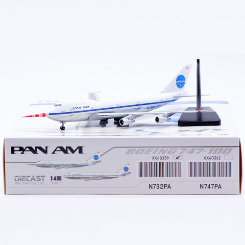 1:400 JC Wings 合金 客机模型 泛美航空 B747-100 N732PA
