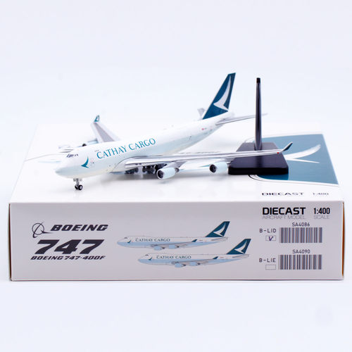 Jcwings 1:400 合金飞机模型 国泰航空 B747-400F B-LID