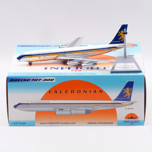 Inflight 1:200 飞机模型 合金 喀里多尼亚航空 B707-300 G-AVKA
