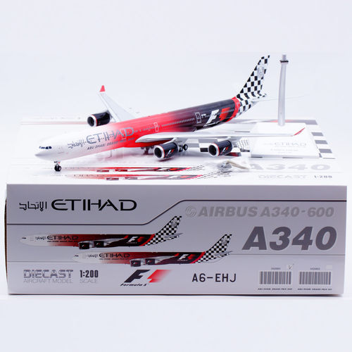 Jcwings 1/200 合金飞机模型 阿提哈德航空 A340-600 A6-EHJ