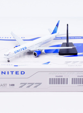 JCWING 1:400 合金飞机模型 美国联合航空 B777-300ER N2749U襟翼