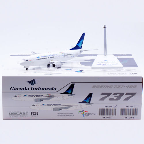 Jcwings 1/200 合金飞机模型 印尼鹰航 B737-800 PK-GZI