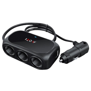 汽车点烟器一拖三多功能一1分3车充电源转换分接插头车载充电器