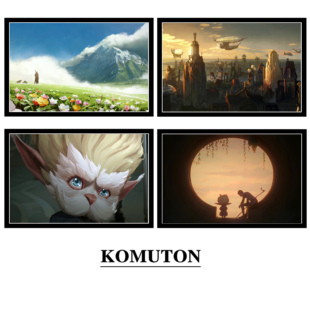 英雄联盟双城之战场景黑默丁格角色减压填色DIY数字油画挂画礼物