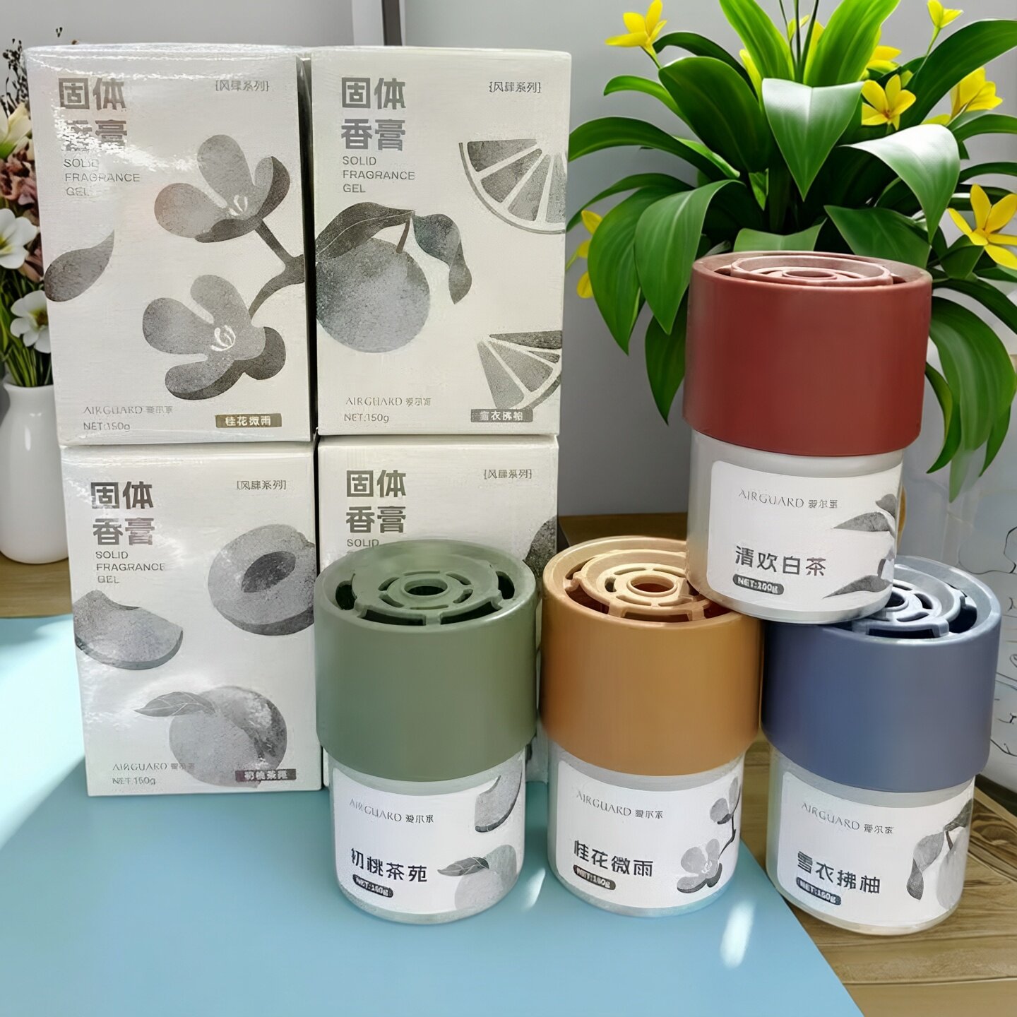 爱尔家风肆固体香薰膏车载居家雪衣拂柚桂花微雨清欢白茶初桃茶苑