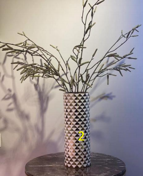 现代轻奢简奢玄关陶瓷花器白金茶几餐桌摆件欧式家居