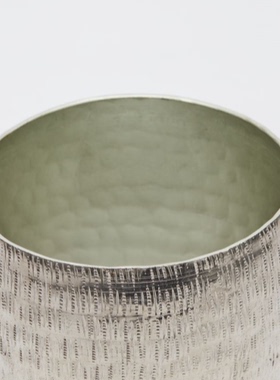 国外进口花盆摆件收纳碗花盆高端办公室金属手工书柜会所花器