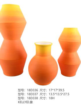 商业空间软装饰品陶瓷花瓶创意
