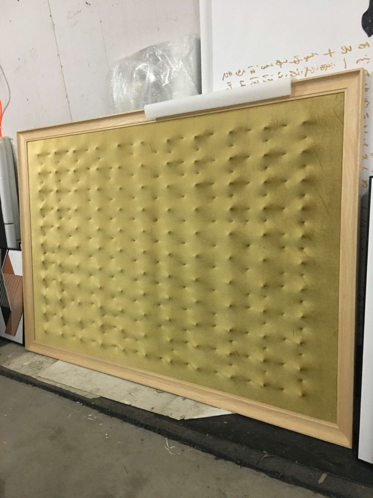 艺术装饰背景墙画作背景墙软包钉子画实物装置设计别墅大堂
