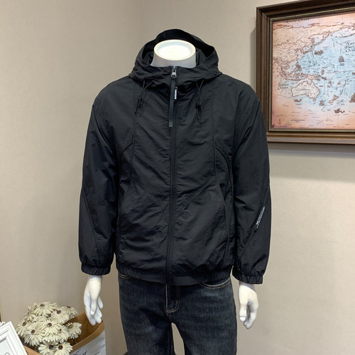 美式休闲连帽高质感夹克男士外套