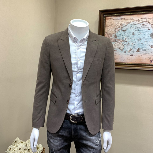 男士商务休闲西服外套春秋季修身