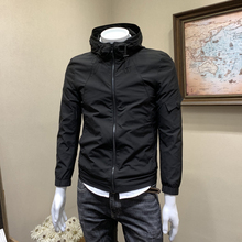 休闲上衣 短款 修身 外套青年帅气潮流男装 新品 秋冬季 连帽夹克男韩版