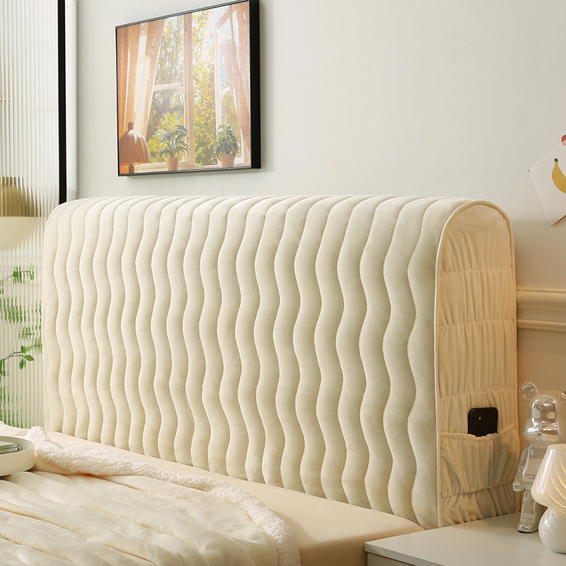 全包床头罩加厚夹棉软包床头套罩防尘弹力布艺皮床欧式实木保护套