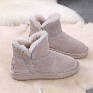 保暖棉鞋 可爱软萌防滑短靴子加绒加厚冬季 短筒雪地靴女新款