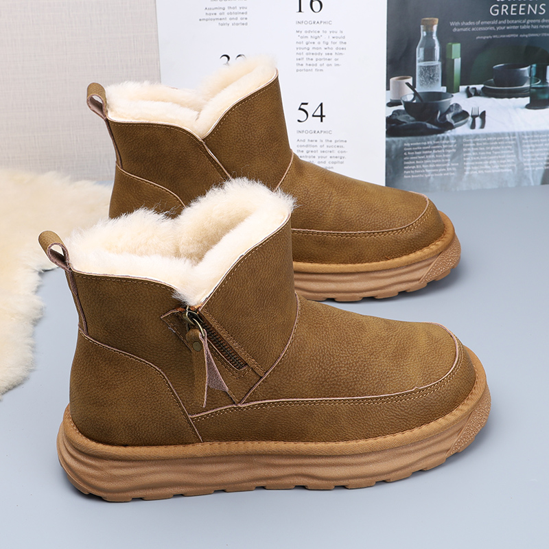 全羊毛内里防寒保暖男士雪地靴