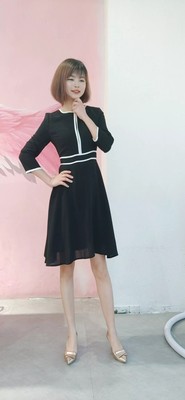 连身裙特价无图案连身裙