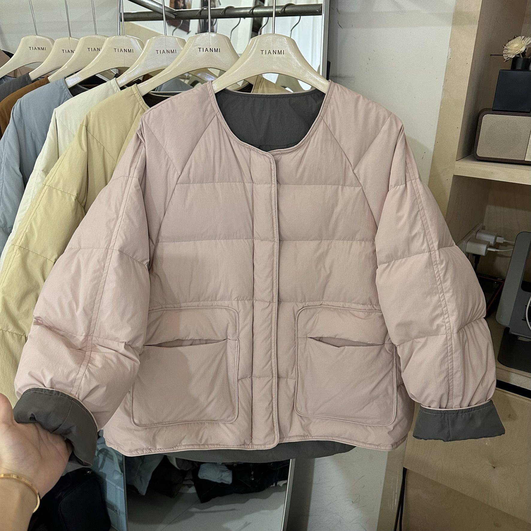 韩系圆领加厚棉服女外套2025棉衣/棉服